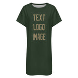 Custom Dark Green Light Khaki Nachthemd