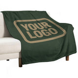 Custom Dark Green Light Khaki Blanket