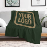 Custom Dark Green Light Khaki Blanket