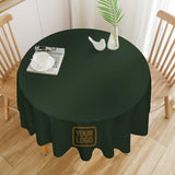 Custom Dark Green Khaki Round Table Cloth