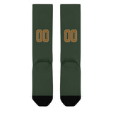 Custom Dark Green Khaki Knee-High Sock