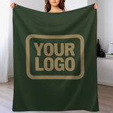 Custom Dark Green Light Khaki Blanket
