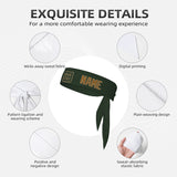 Custom Dark Green Khaki Headband