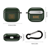 Custom Dark Green Khaki AirPods Case (3rd Generation)
