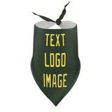 Custom Dark Green Light Yellow Pet Scarf