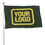 Custom Dark Green Light Yellow Flag