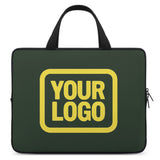 Custom Dark Green Light Yellow Laptop Bag