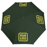 Custom Dark Green Light Yellow Automatic Umbrella