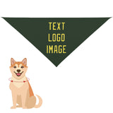 Custom Dark Green Light Yellow Pet Scarf