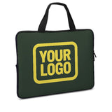 Custom Dark Green Light Yellow Laptop Bag