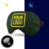 Custom Dark Green Light Yellow Sleep Mask