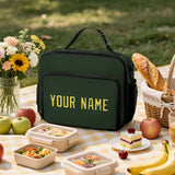 Custom Dark Green Light Yellow Lunch Bag