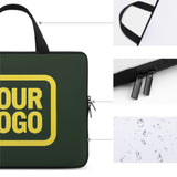 Custom Dark Green Light Yellow Laptop Bag