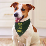 Custom Dark Green Light Yellow Pet Scarf