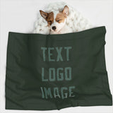 Custom Dark Green Blue Green Pet Blanket
