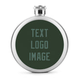 Custom Dark Green Blue Green Hip Flask