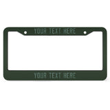 Custom Dark Green Blue Green License Plate Frame