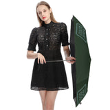 Custom Dark Green Blue Green Automatic Umbrella