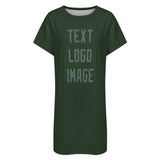 Custom Dark Green Blue Green Nachthemd