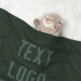Custom Dark Green Blue Green Pet Blanket