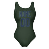 Custom Dark Green Blue Swimsuit