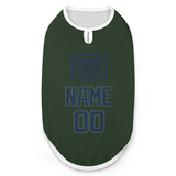 Custom Dark Green Blue Pet Vest