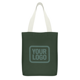 Custom Dark Green Blue Canvas Tote Bag