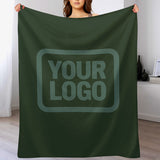 Custom Dark Green Blue Green Blanket