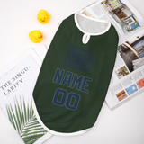 Custom Dark Green Blue Pet Vest