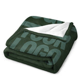 Custom Dark Green Blue Green Blanket