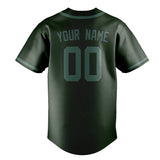 Custom Dark Green & Blue Green Colors Design Sports Baseball Jersey
