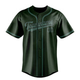 Custom Dark Green & Blue Green Colors Design Sports Baseball Jersey