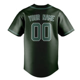 Custom Dark Green & Blue Green Colors Design Sports Baseball Jersey