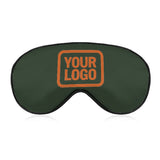 Custom Dark Green Orange Sleep Mask