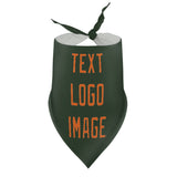 Custom Dark Green Orange Pet Scarf