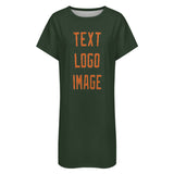 Custom Dark Green Orange Nachthemd