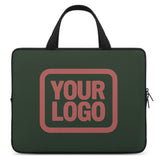 Custom Dark Green Copper Rose Laptop Bag
