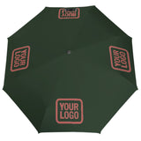 Custom Dark Green Copper Rose Automatic Umbrella