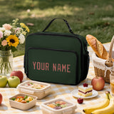 Custom Dark Green Copper Rose Lunch Bag