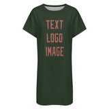 Custom Dark Green Copper Rose Nachthemd
