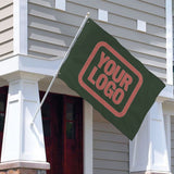 Custom Dark Green Copper Rose Flag