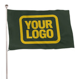 Custom Dark Green Gold Flag