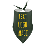 Custom Dark Green Gold Pet Scarf