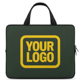 Custom Dark Green Gold Laptop Bag