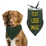 Custom Dark Green Gold Pet Scarf