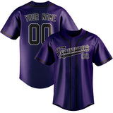 Custom Purple & Brown Colors Design Sports Baseball Jersey