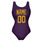 Custom Purple Yellow Swimsuit