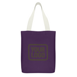 Custom Purple Yellow Canvas Tote Bag