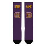 Custom Purple Yellow Knee-High Sock
