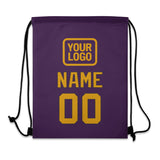 Custom Purple Yellow Drawstring Bag